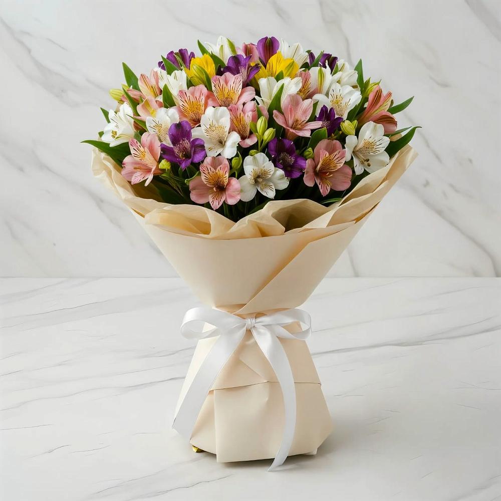 Букет цветов из: Альстромерии в Базарный Карабулак