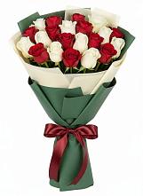 Букет Микс из красных и белых роз #REPLACE_PRED# Базарный Карабулак