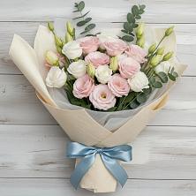 Букет цветов из:  Лизиантусы в Базарный Карабулак