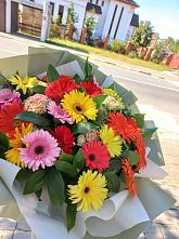 Букет цветов из:  Герберы #REPLACE_PRED# Базарный Карабулак