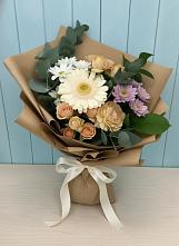 Букет цветов из:  Герберы и Хризантемы в Базарный Карабулак