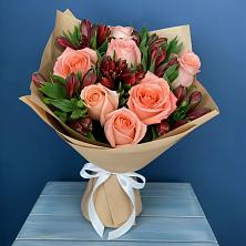 Букет цветов из:  Розы и Альстромерии в Базарный Карабулак