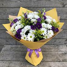 Букет цветов из:  Ирисы, Хризантемы и Ромашки в Базарный Карабулак
