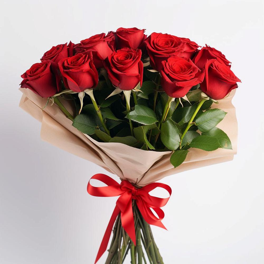 Букет 11 Красных роз Эдлесс Лав в Базарный Карабулак